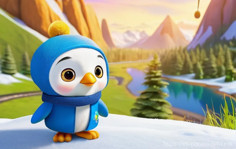 뽀로로의 새로운 캐릭터 등장 - A diverse group of three young children, aged 6-9, are happily engaged in creative play in a brightl...