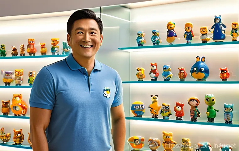 뽀로로 피규어 컬렉션 가이드 - Prompt 1: The Enthusiastic Collector's Display**